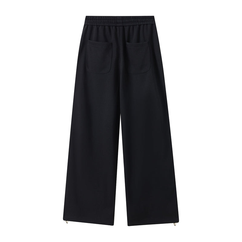 Retro Wide-Leg Track Pants with Triple Side Stripes