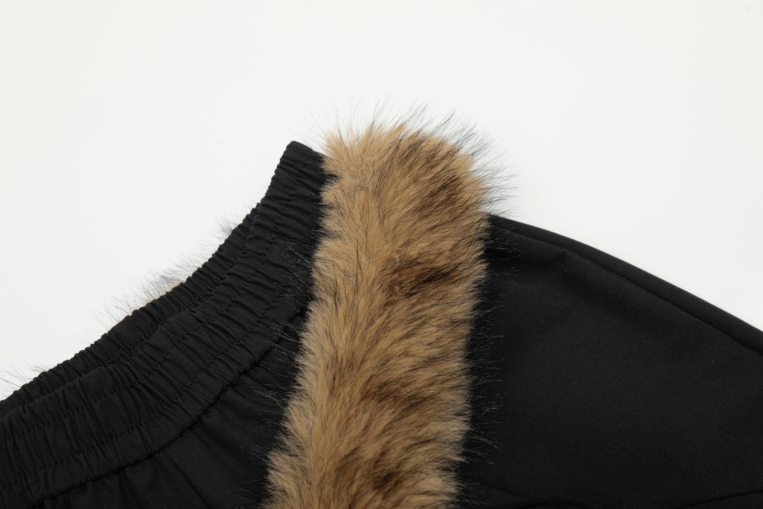 Rhinestone Cross Faux-Fur Wide-Leg Pants | Streetwear