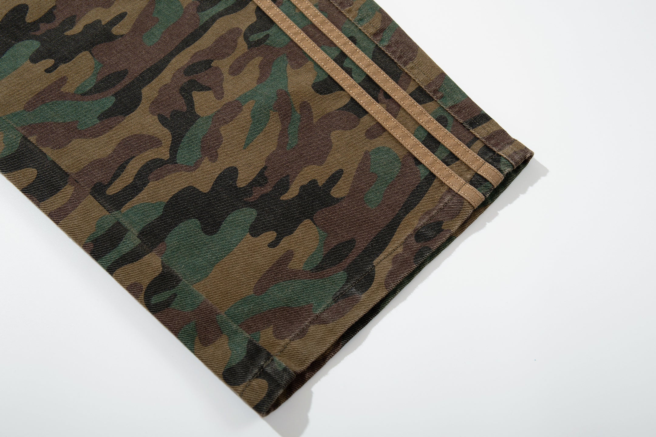 Camo Triple Stripe Wide-Leg Pants | Woodland Military