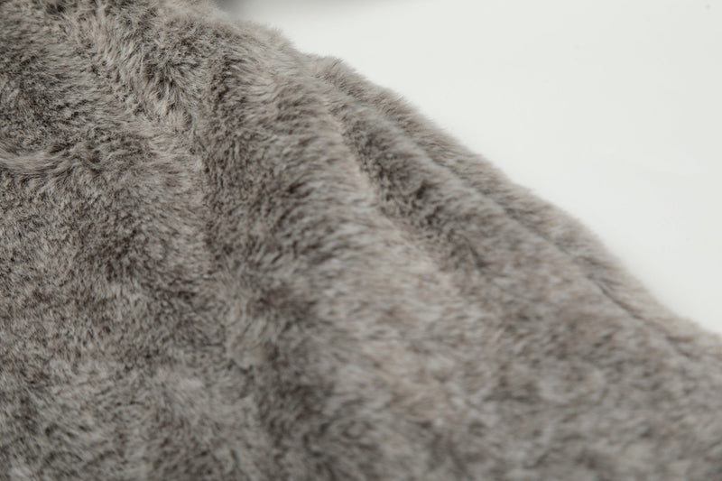 Wool Blend Fleece Hooded Bomber Jacket | Omirad