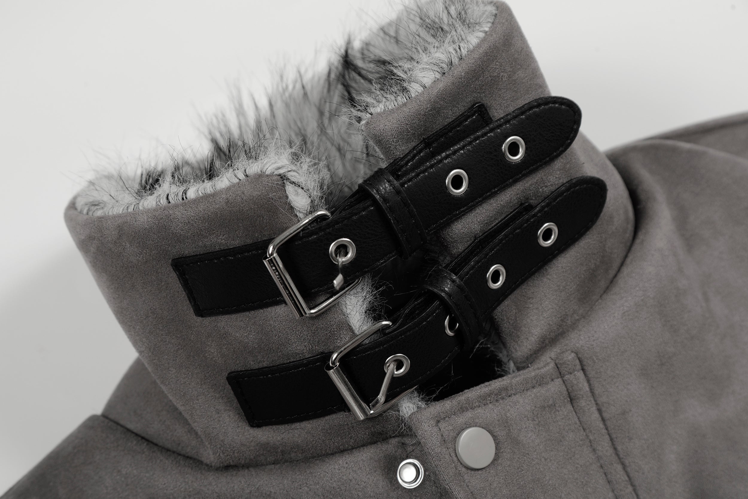 Omirad Patchwork Fur-Lined Bomber Jacket | Street Style