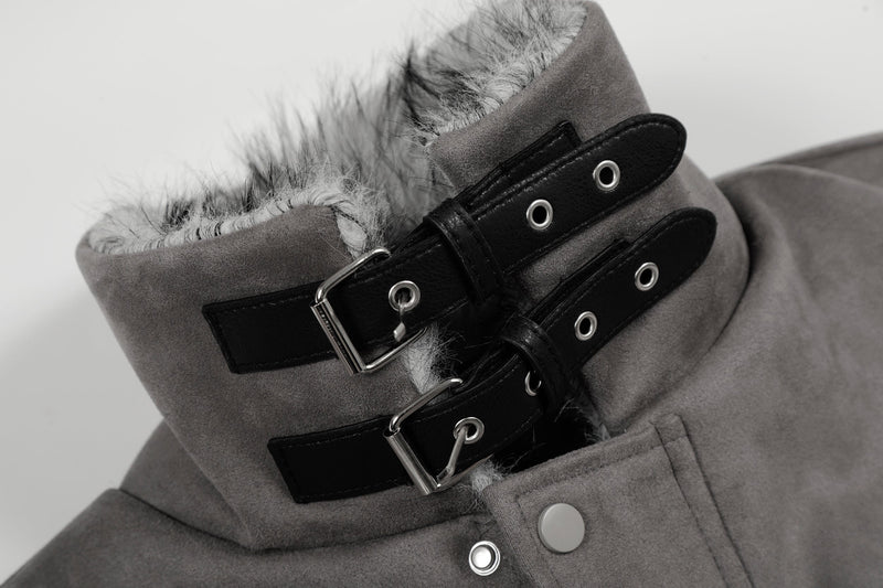 Omirad Patchwork Fur-Lined Bomber Jacket | Street Style