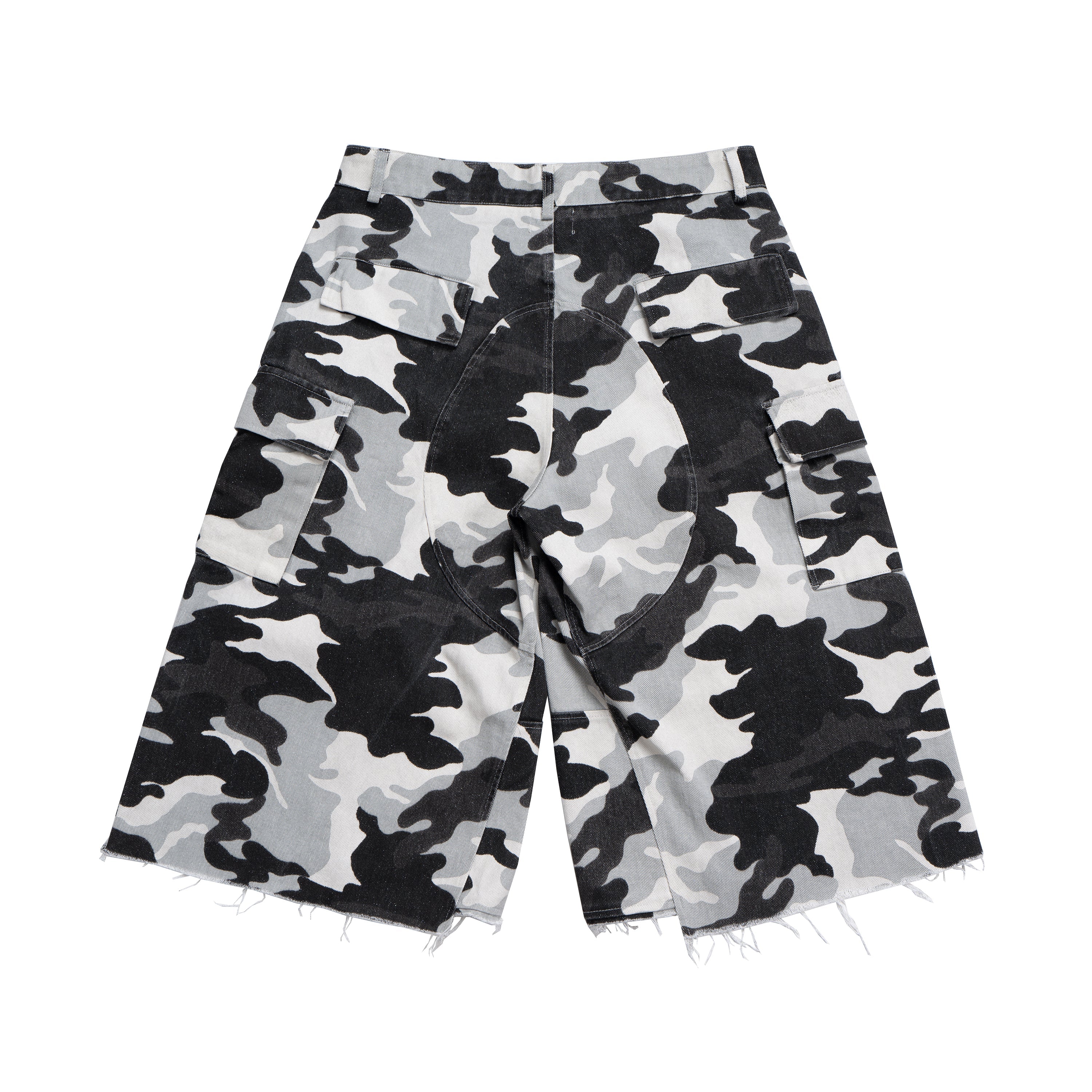 Omirad Camo Multi-Pocket Cargo Shorts | Wide-Leg Streetwear
