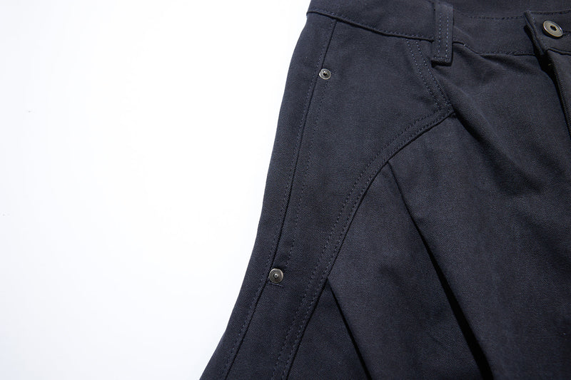 3D Curved Panel Wide-Leg Pants | Sculptural Streetwear
