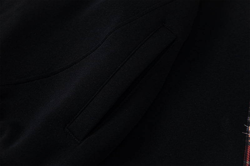 Omirad Plaid-Trim Track Jacket with Embroidered Logo & Pins