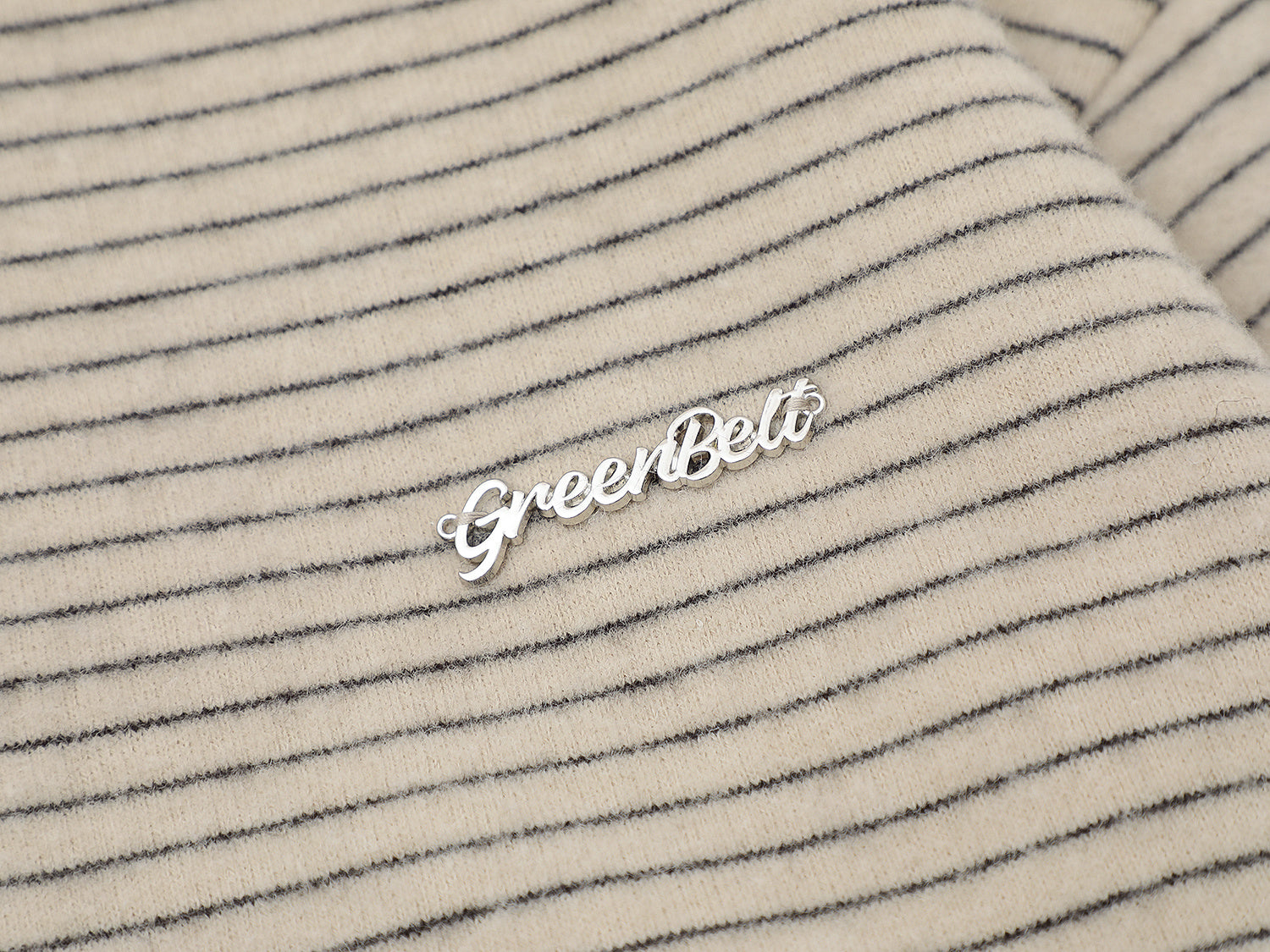 Striped Knit Zip Hoodie with Faux Fur Hood Trim