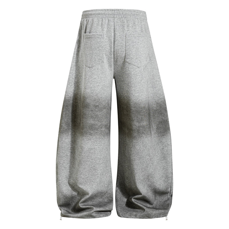 Gothic Cross Script Wide-Leg Sweatpants | Streetwear Joggers