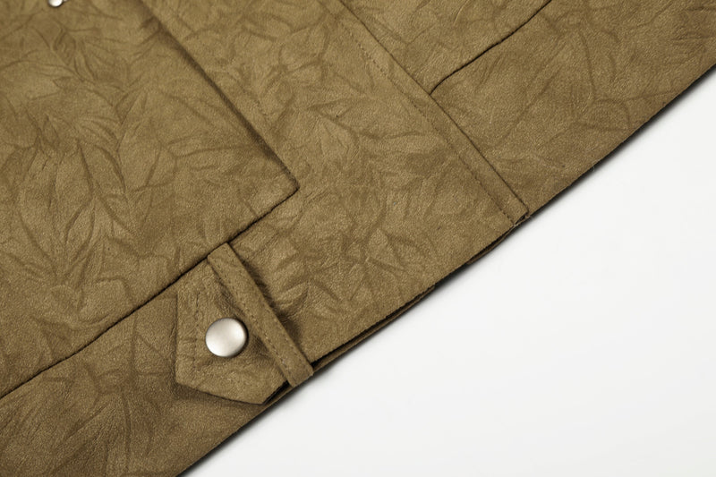 Omirad Textured Utility Jacket | Metal Clasp Streetwear