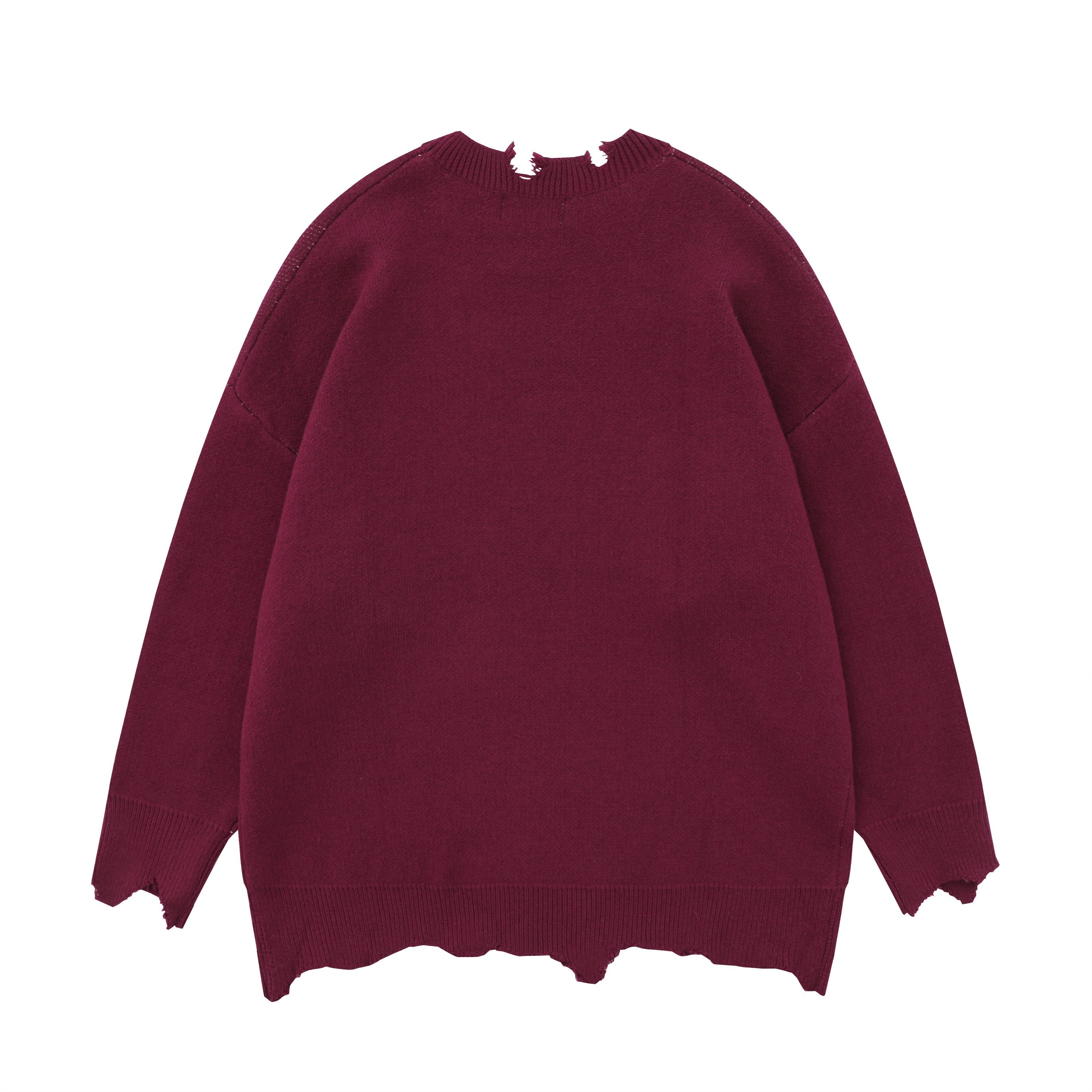 Omirad Flame Spider Distressed Knit Sweater | Gothic Oversized