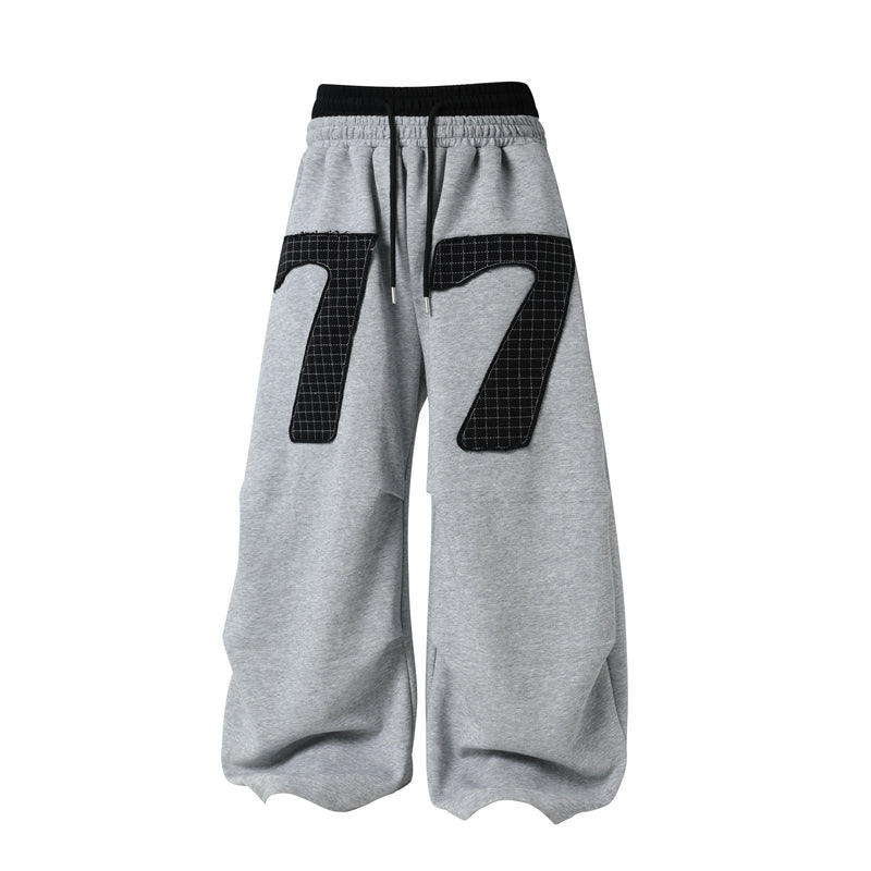 Omirad 77 Patchwork Wide-Leg Sweatpants | Streetwear