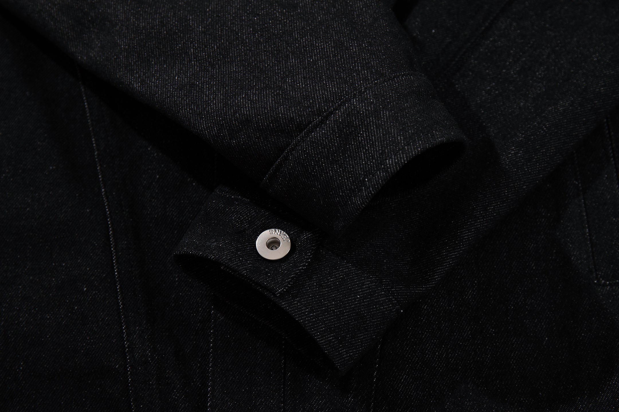 Omirad Black Denim Panel Jacket | Structured Cropped Fit