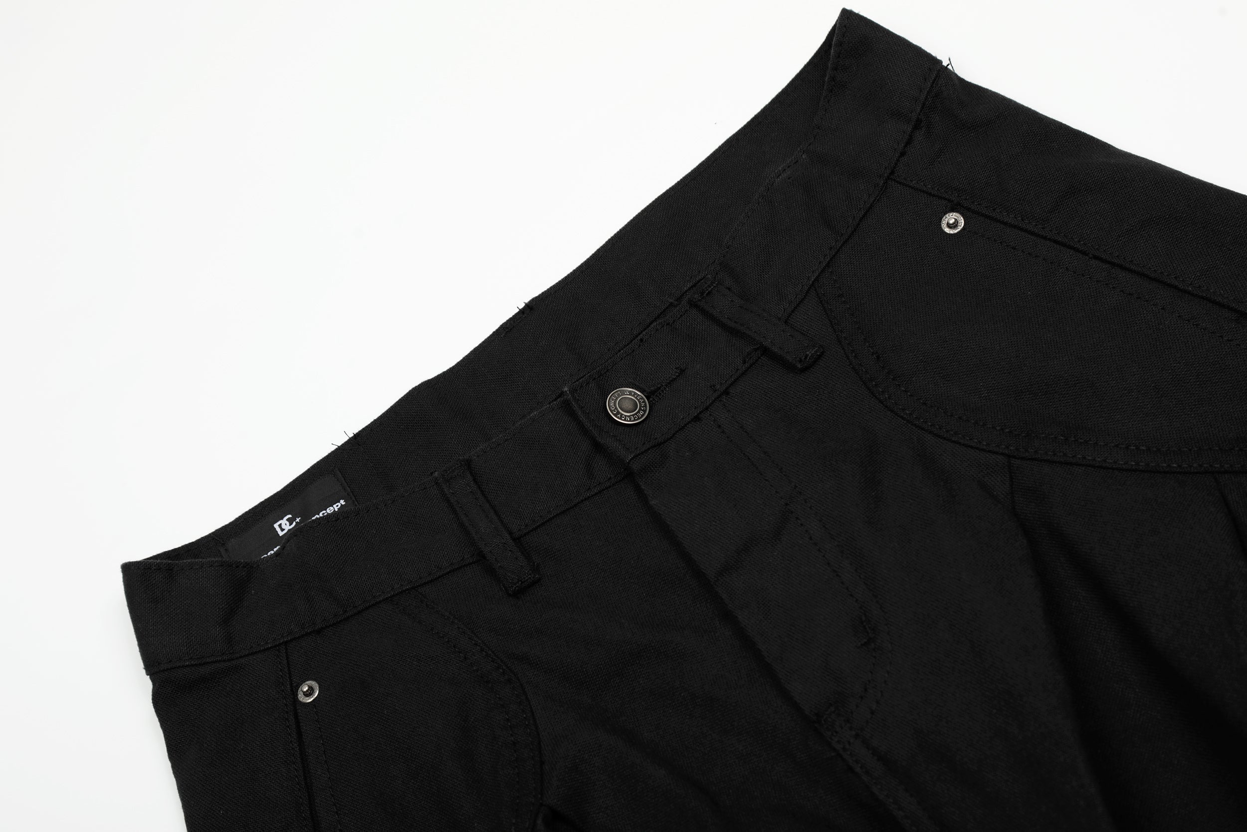 Sculpted Wide-Leg Pants | Curved Panel Cotton Trousers