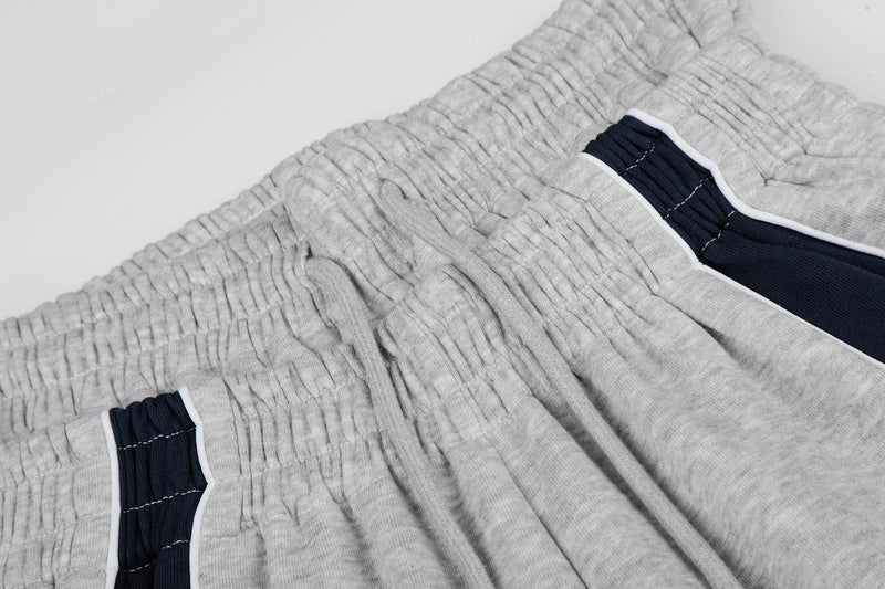 Retro Crest Panel Sweatpants | Oversized Wide Leg Streetwear