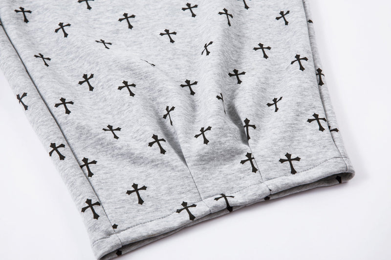 Omirad Cross Print Sweatpants | Gothic Streetwear Joggers