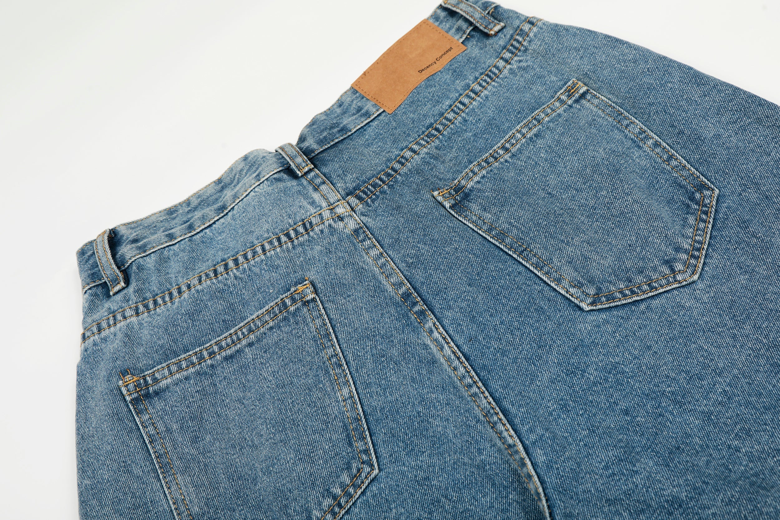 Asymmetric Waist Wide-Leg Denim Jeans | Deconstructed Streetwear