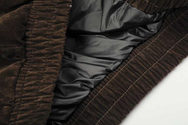 Omirad Embroidered Suede Metal Clasp Bomber Jacket