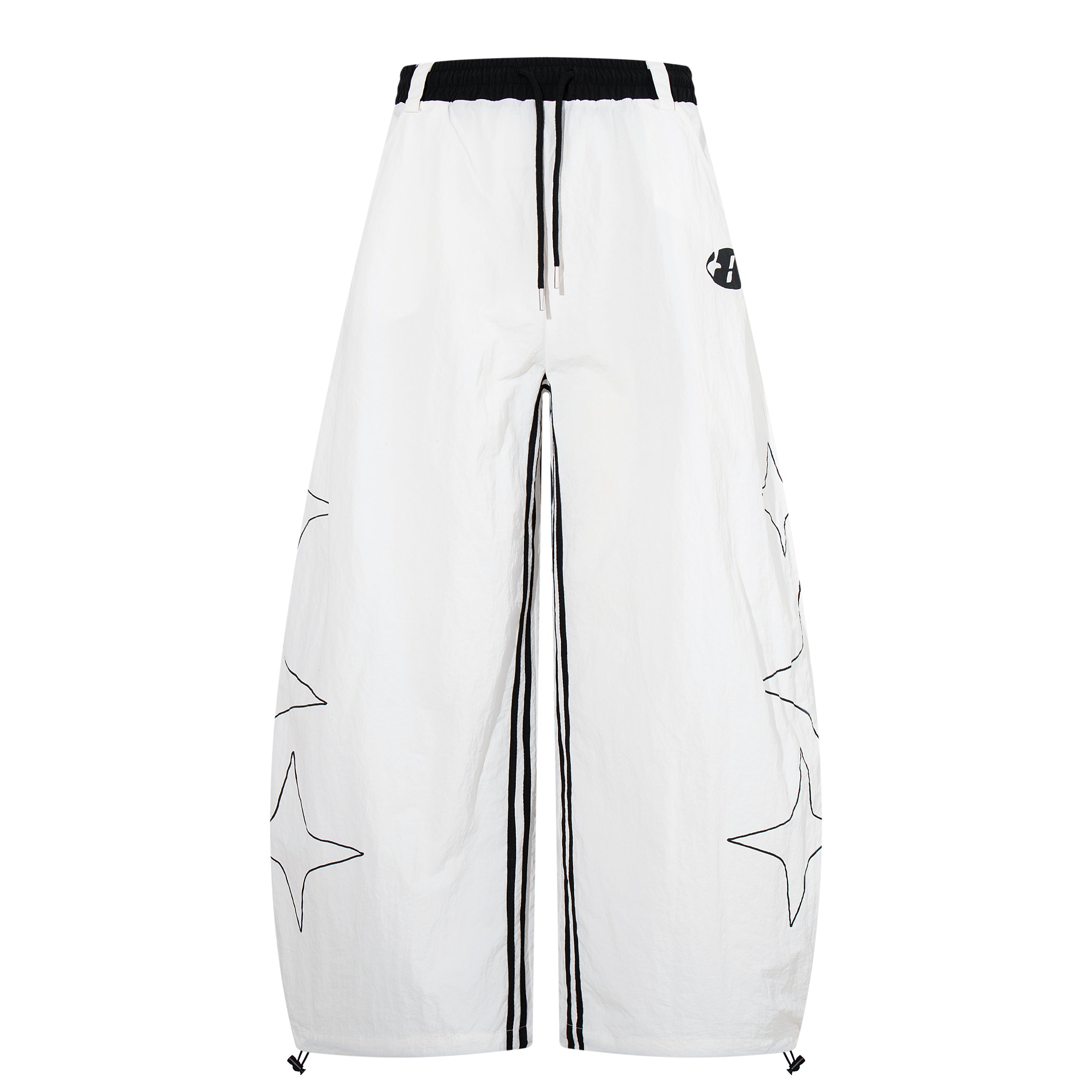 Omirad Starline Wide-Leg Track Pants | Star Graphic Streetwear