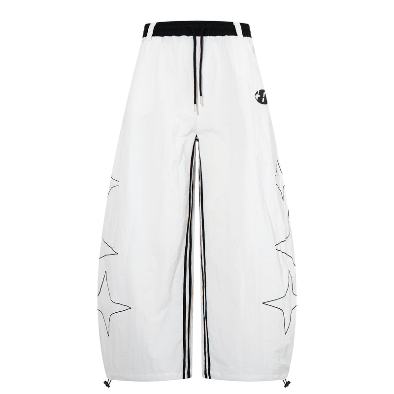 Omirad Starline Wide-Leg Track Pants | Star Graphic Streetwear