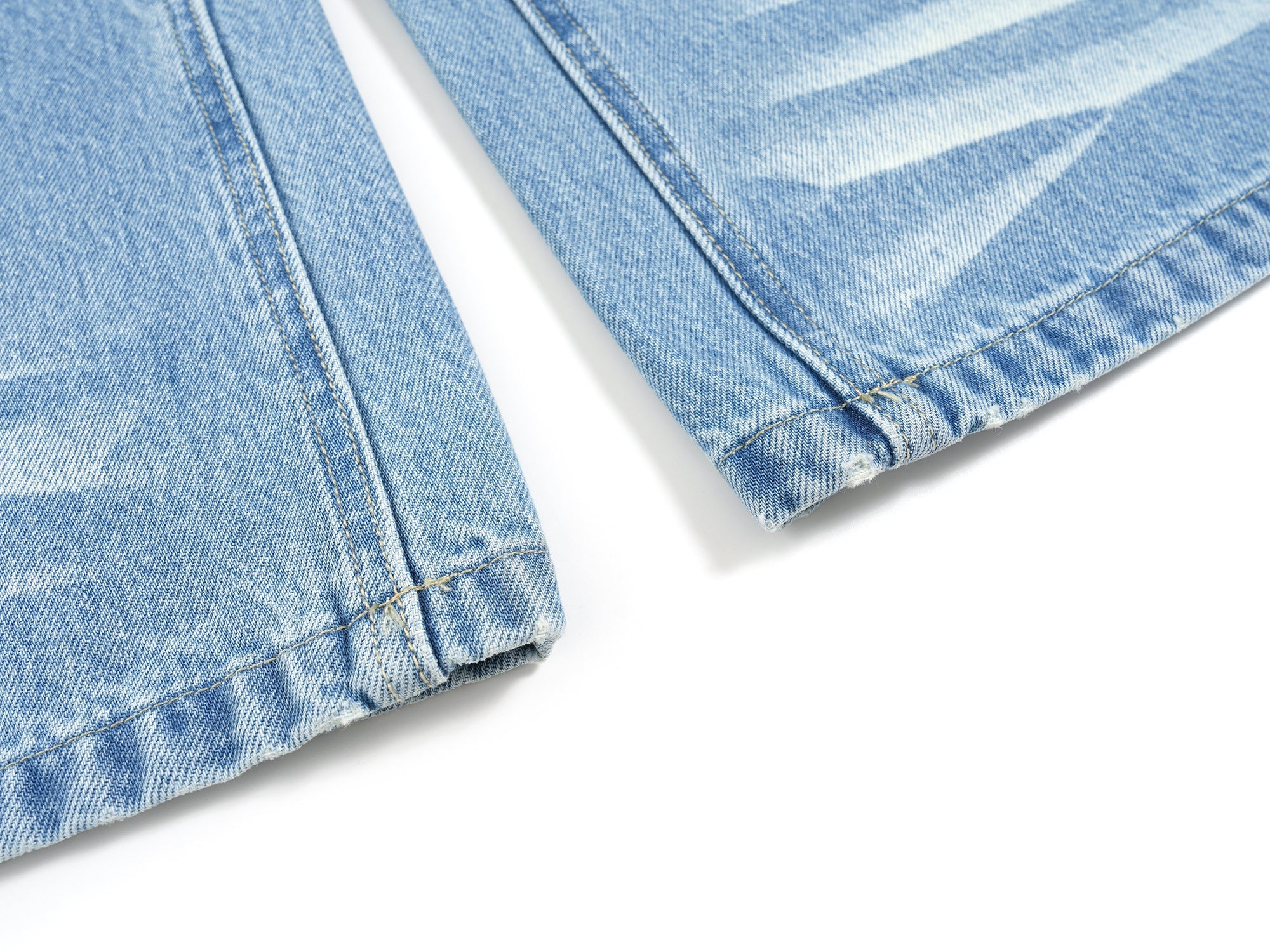 Omirad Faded Wide-Leg Jeans | Vintage Wash Streetwear Denim