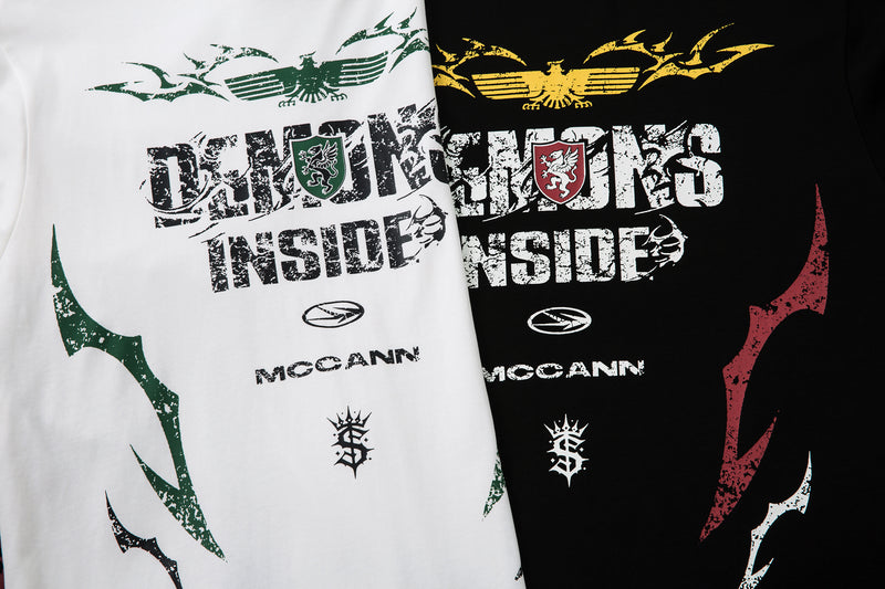 Demons Inside Gradient Graphic Long Sleeve Tee | McCann