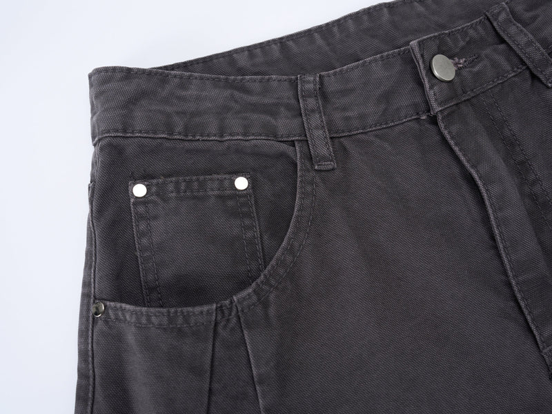 Structured Panel Barrel Wide-Leg Jeans | 100% Cotton