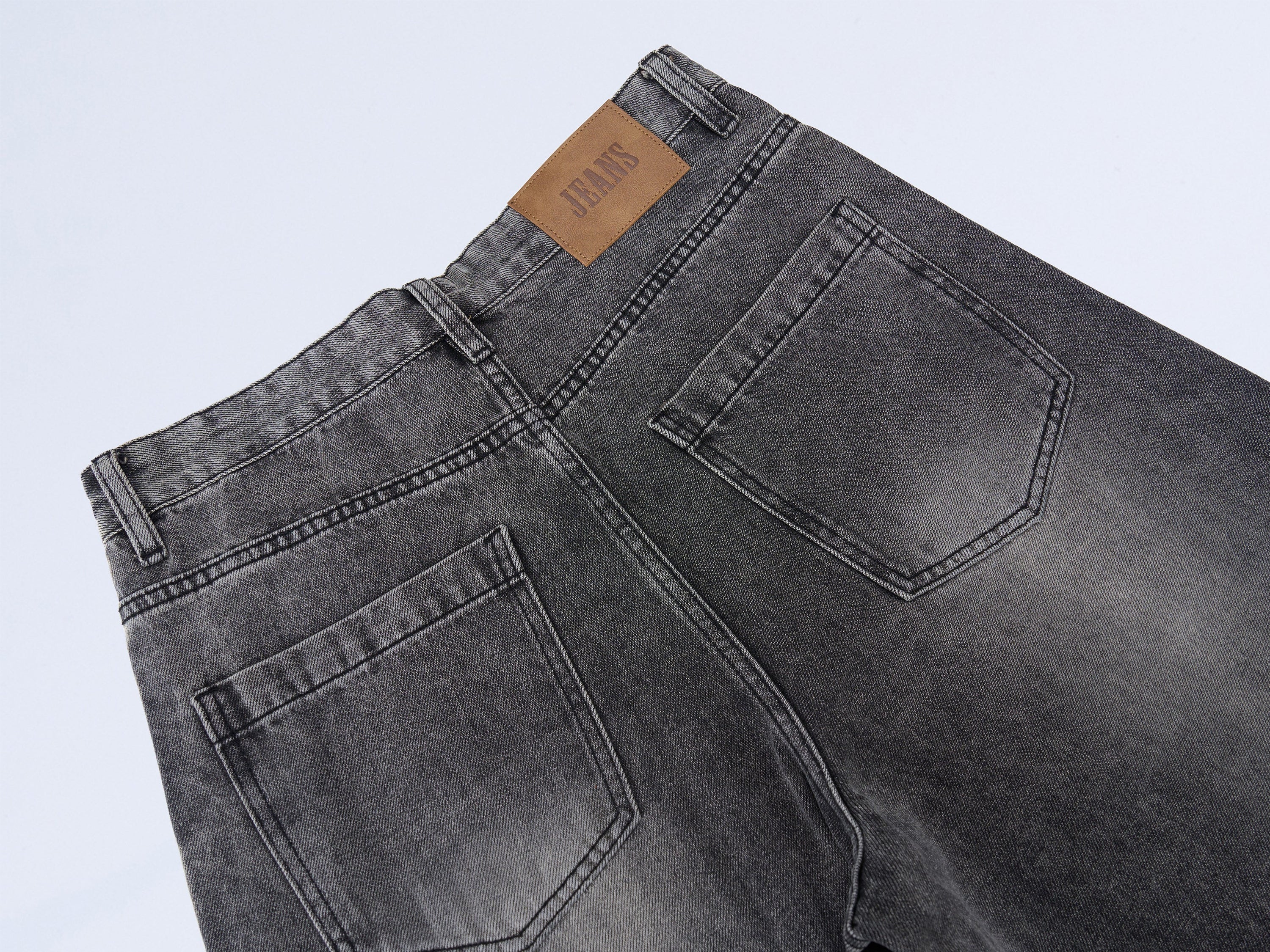 Omirad Washed Barrel-Leg Denim Jeans | Vintage Grey