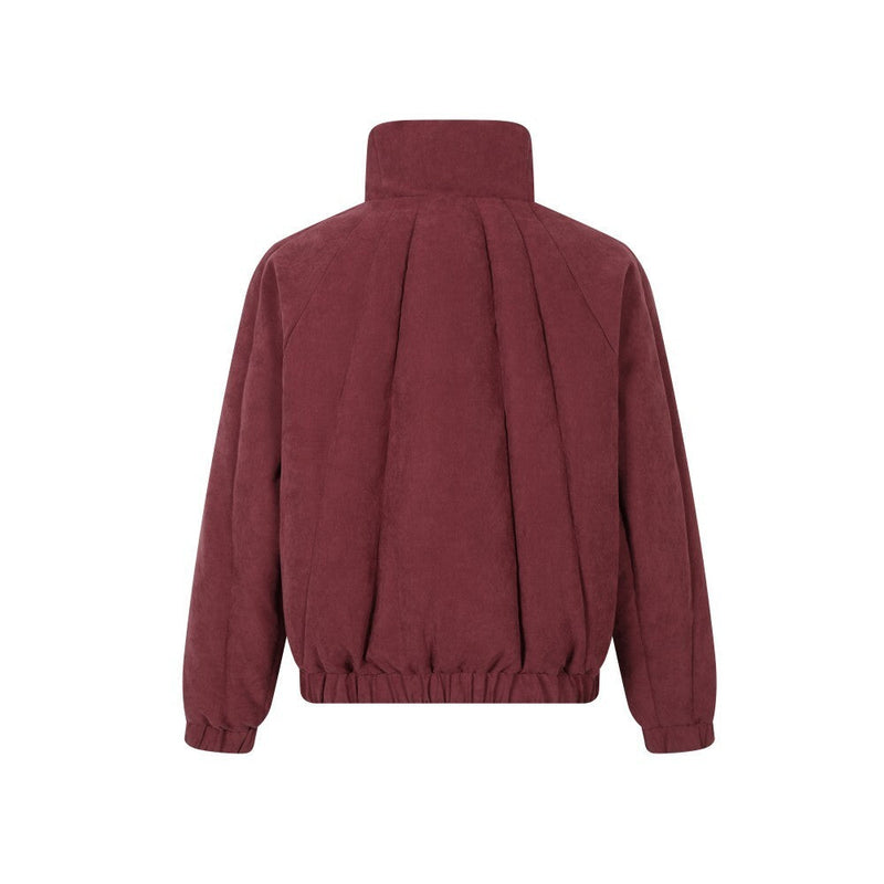 Panel Quilted High-Neck Bomber Jacket | Streetwear Puffer