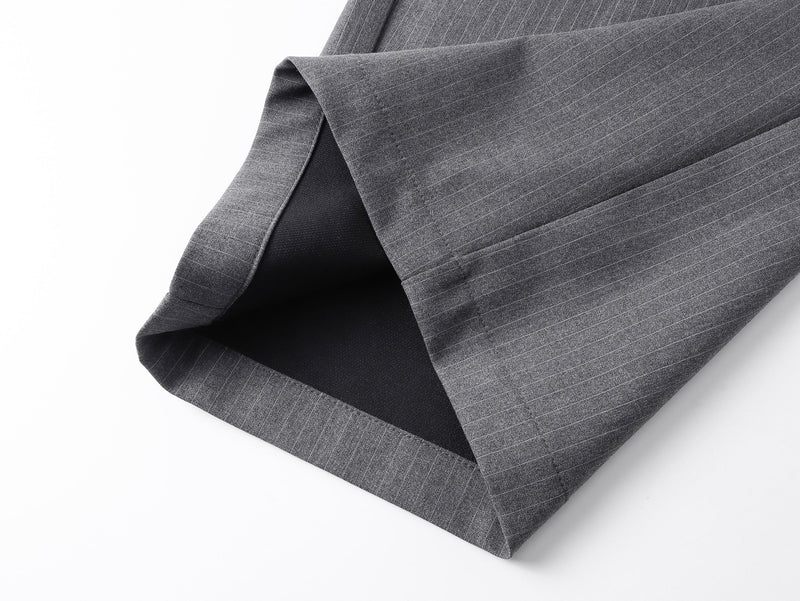 Pinstripe Wrap Wide-Leg Trousers | Avant-Garde Tailored Pants
