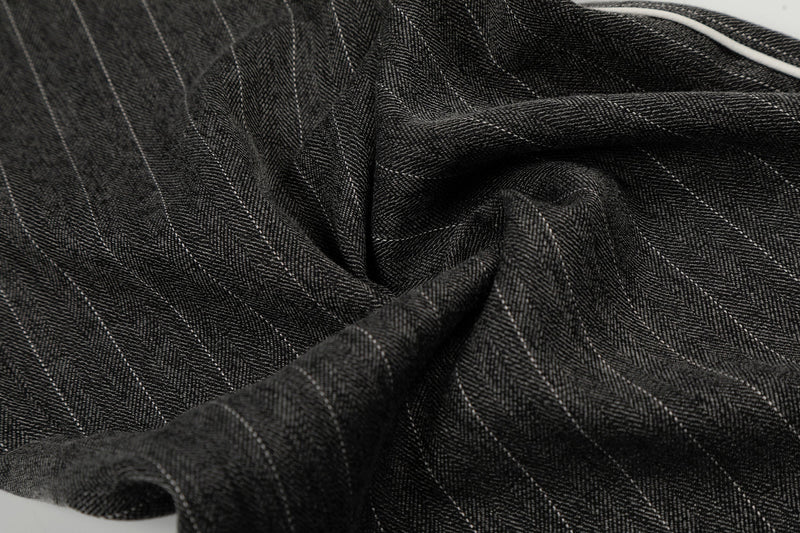 Omirad Pinstripe Wide-Leg Track Pants | Relaxed Fit