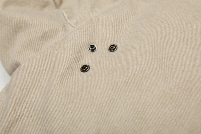 Washed Shearling-Lined Denim Hooded Bomber Jacket