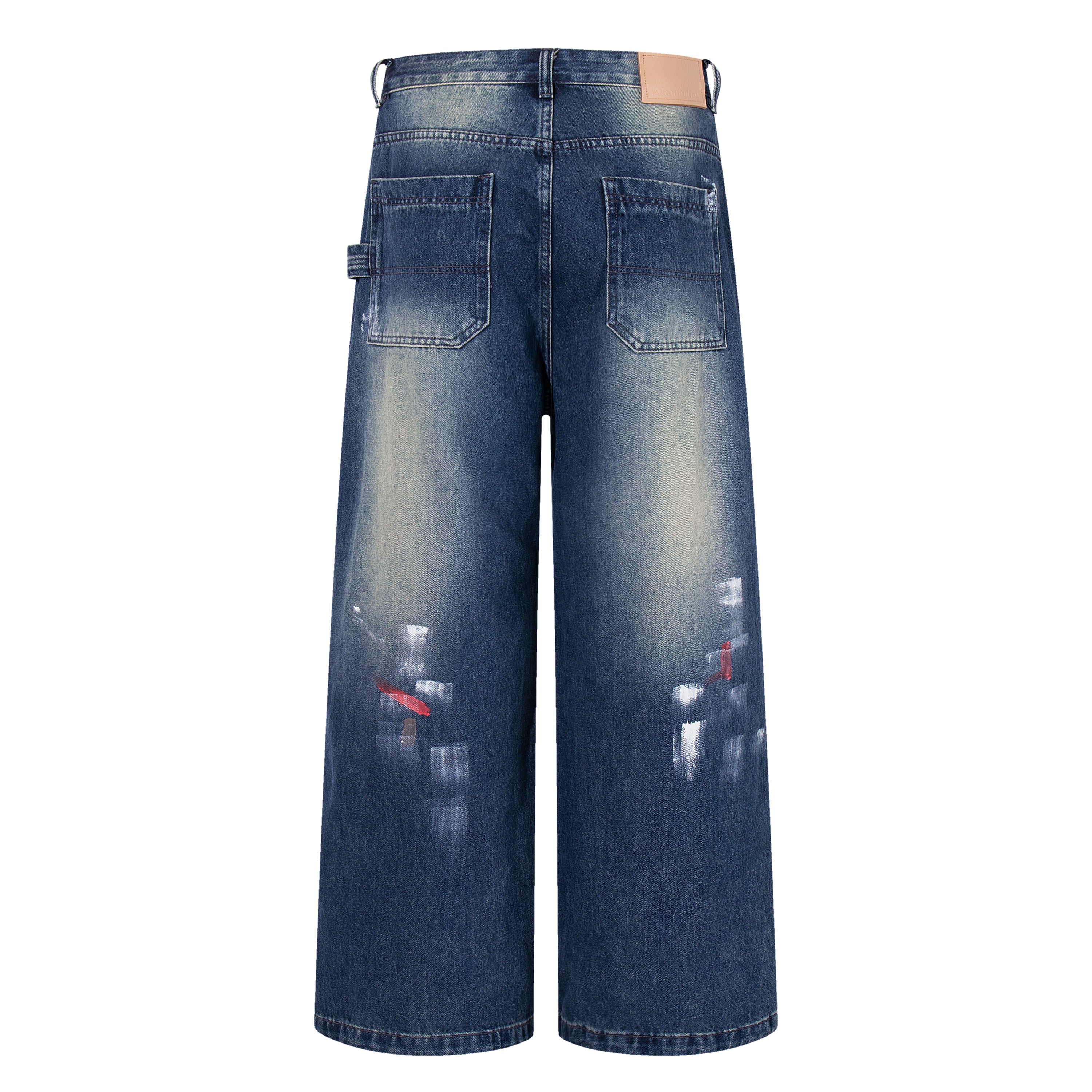 Omirad Brushstroke Fade Wide-Leg Jeans | Artistic Streetwear