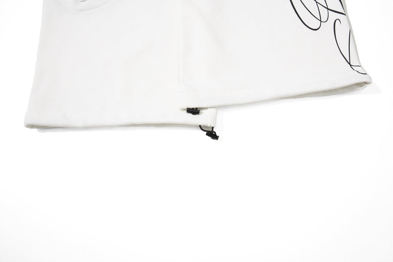 Distressed Wide-Leg Sweatpants with Contrast Waistband