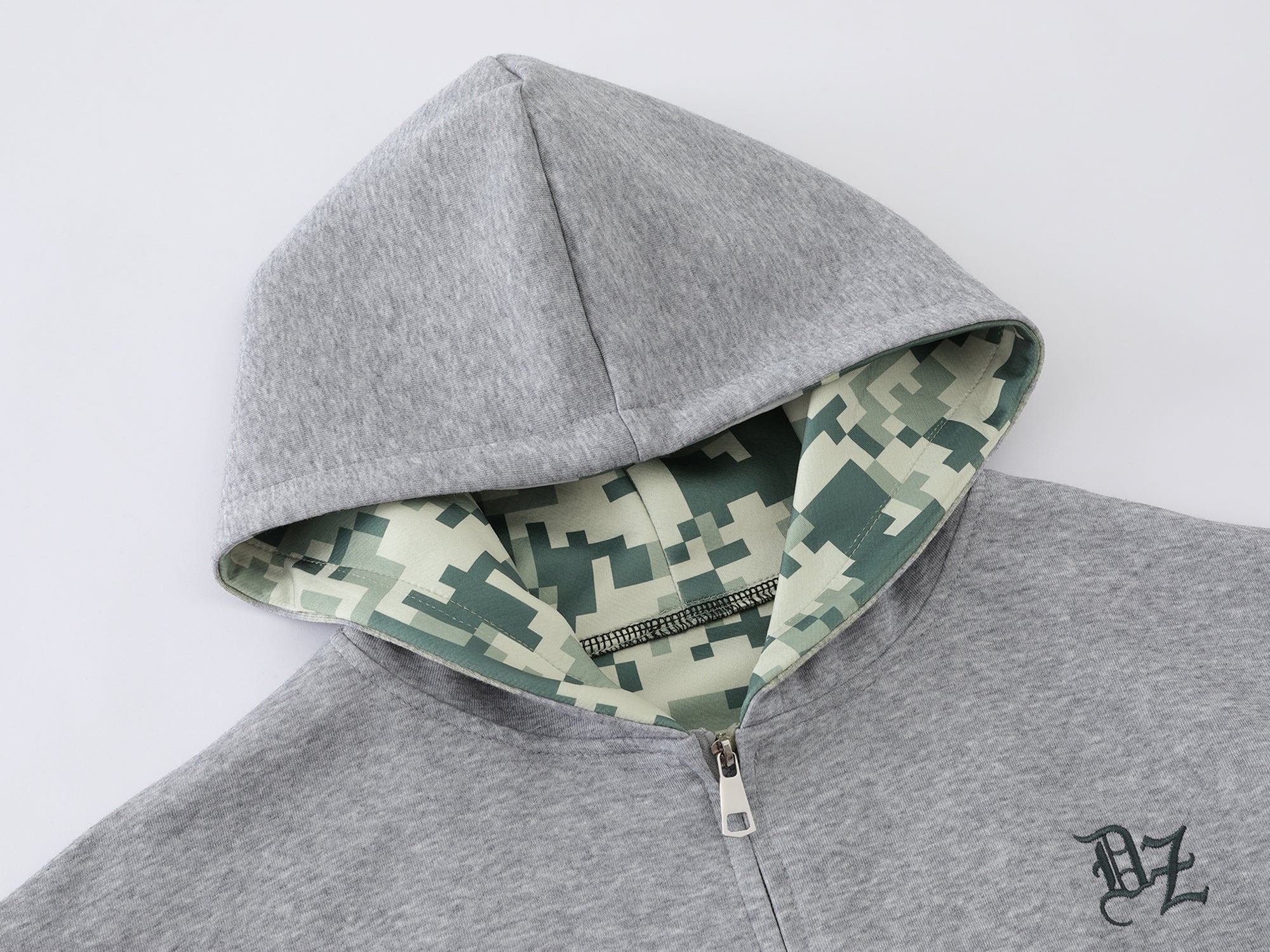 Omirad Camo Varsity Zip-Up Hoodie | Military Street Style