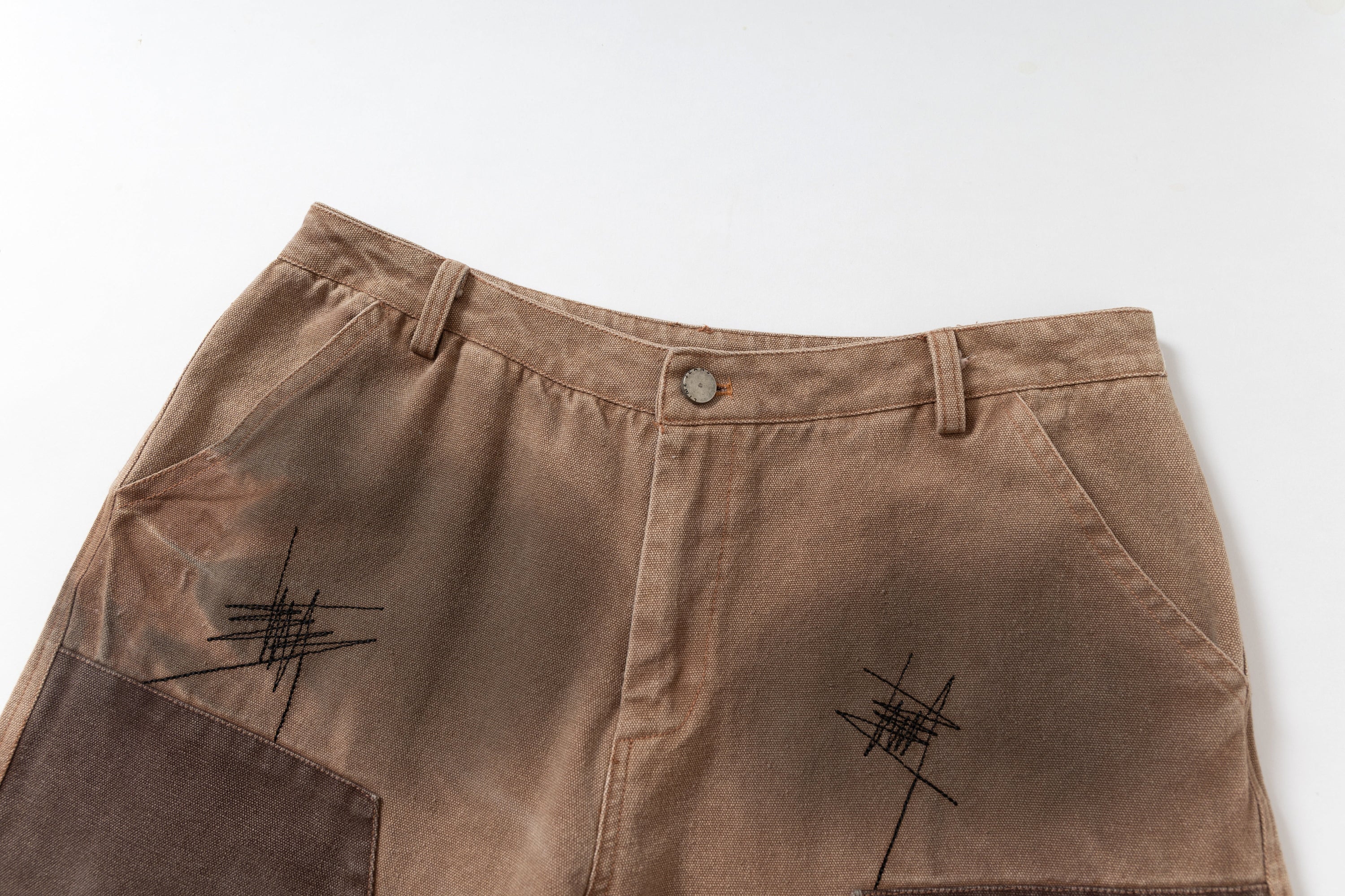Omirad Spray-Dye Patchwork Wide-Leg Cargo Jeans | SEAKOFF