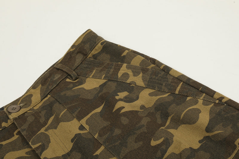Omirad Washed Camo Wide-Leg Pants | 100% Cotton Streetwear