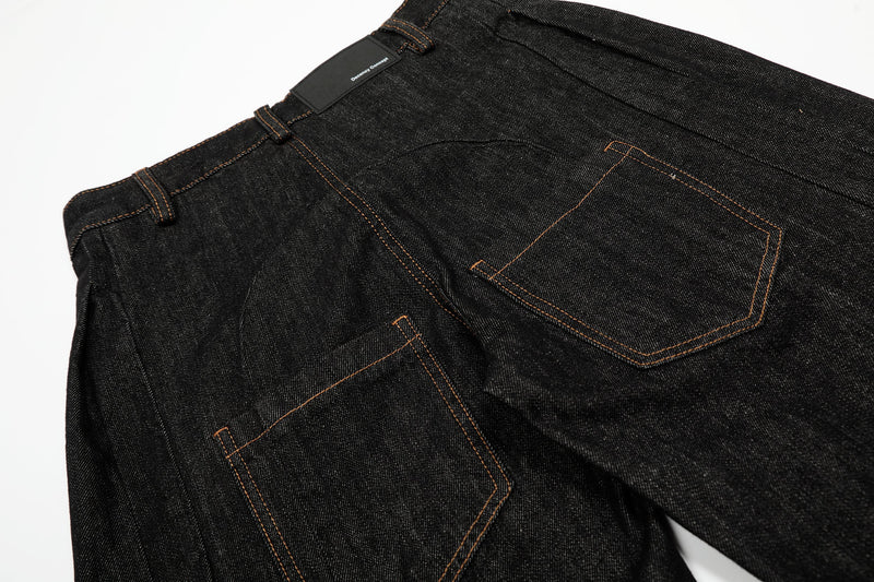 Omirad Wide-Leg Balloon Denim Jeans | Raw Black