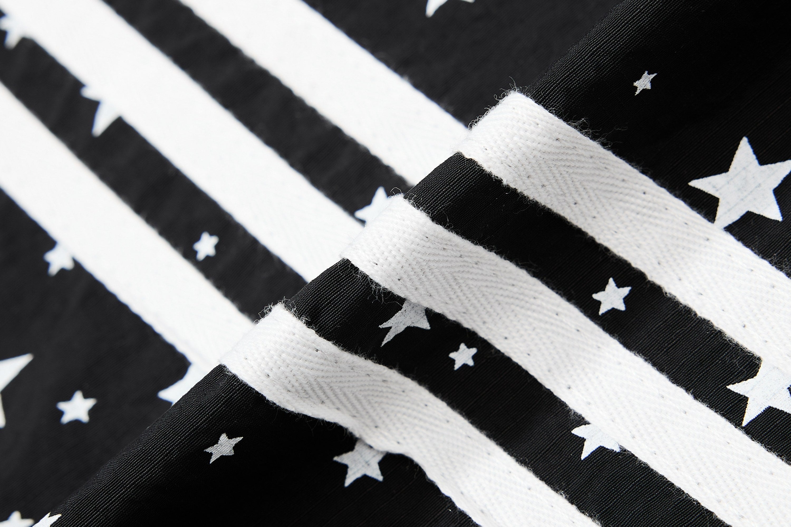 Star Print Wide-Leg Track Pants with Side Stripes | Streetwear
