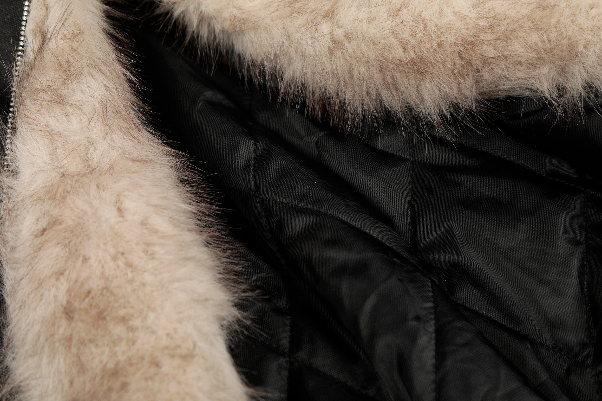Fleece-Lined Utility Bomber Jacket | Faux-Fur Collar