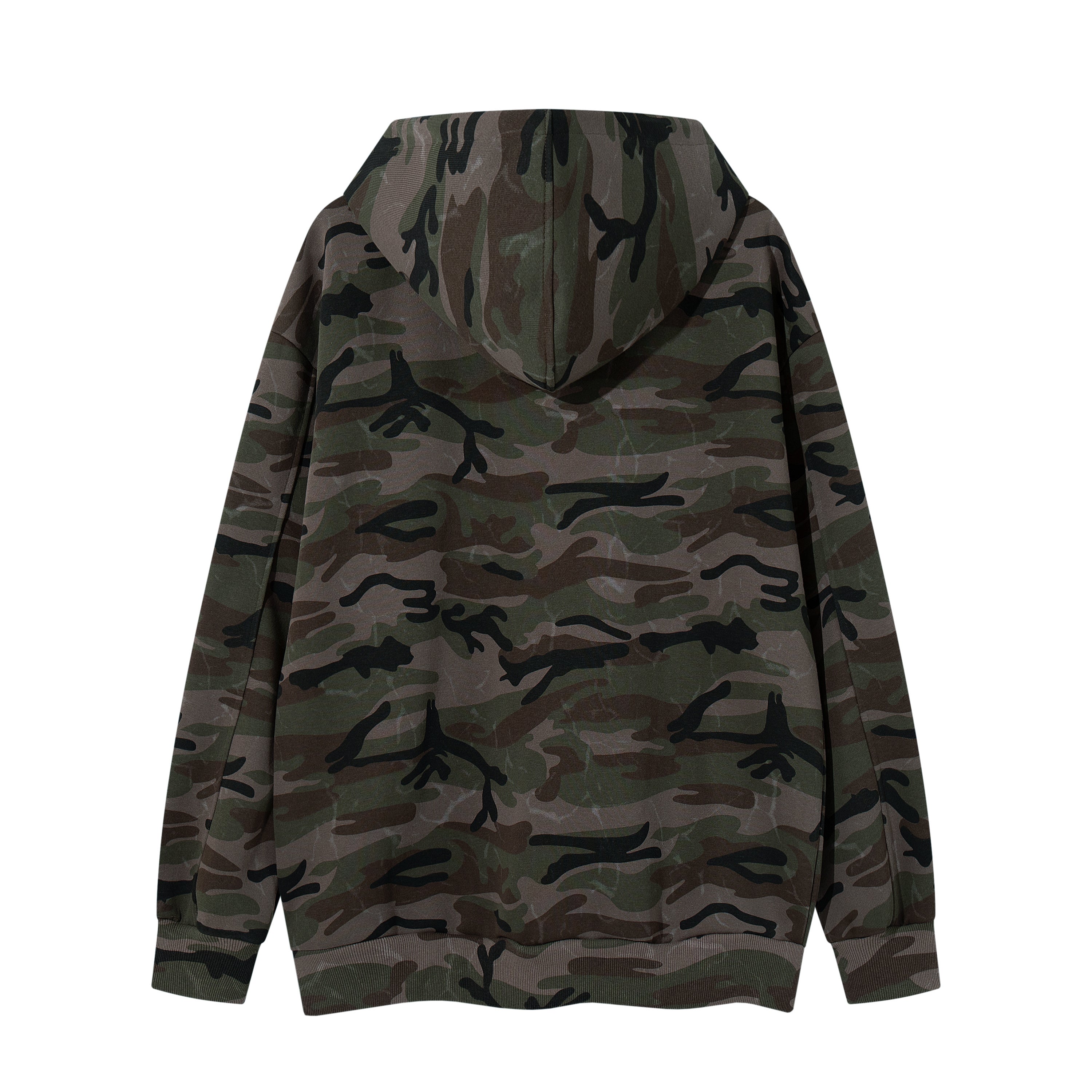 Omirad Camo Zip-Up Hoodie | Chenille Varsity Street Hoodie