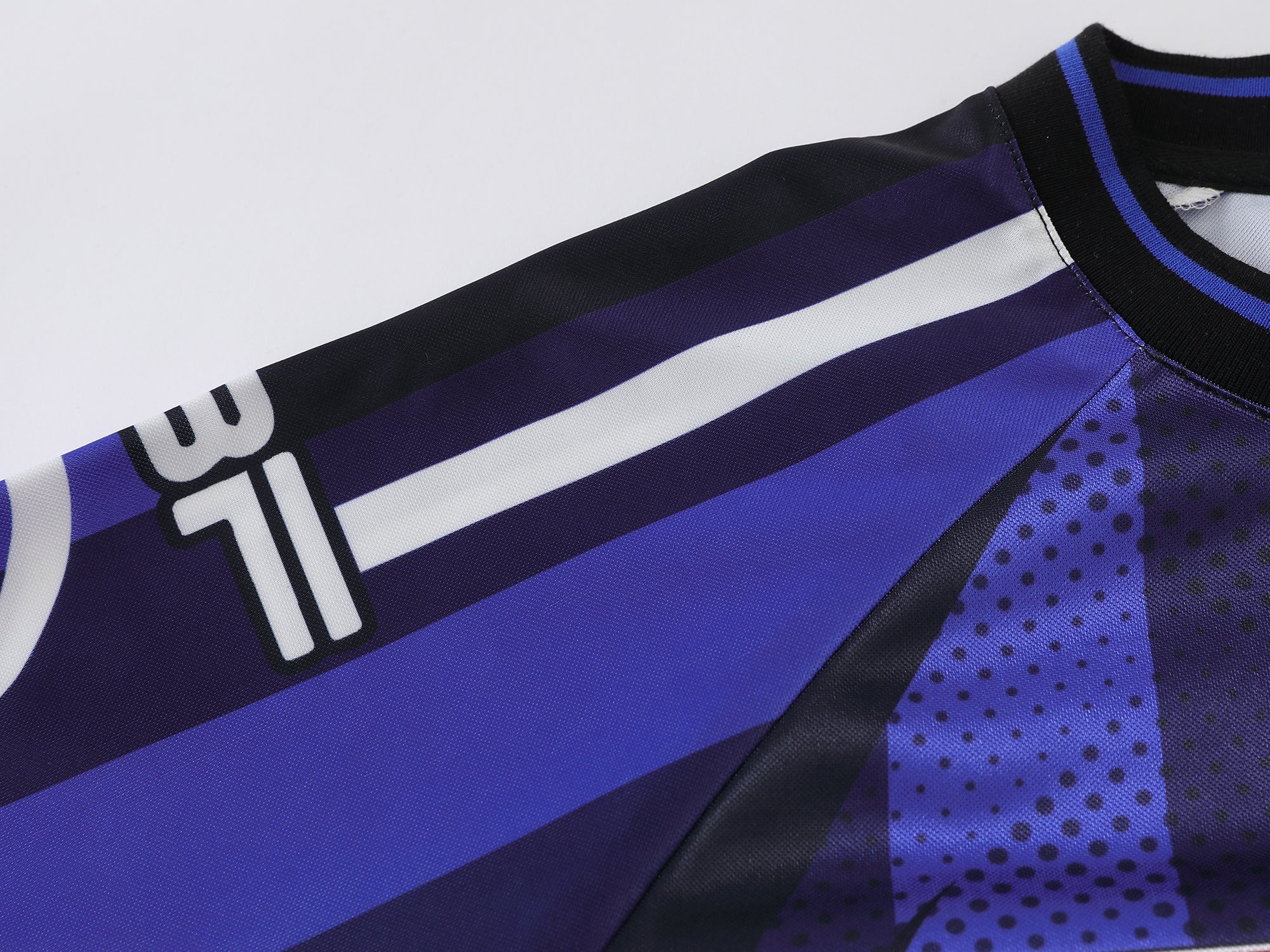 BF Brave It 02 Retro Stripe Graphic Jersey Long Sleeve Top