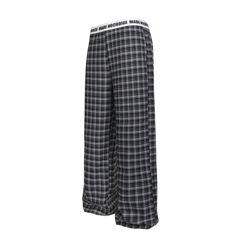 Made No Choice Plaid Wide-Leg Lounge Pants | 100% Cotton