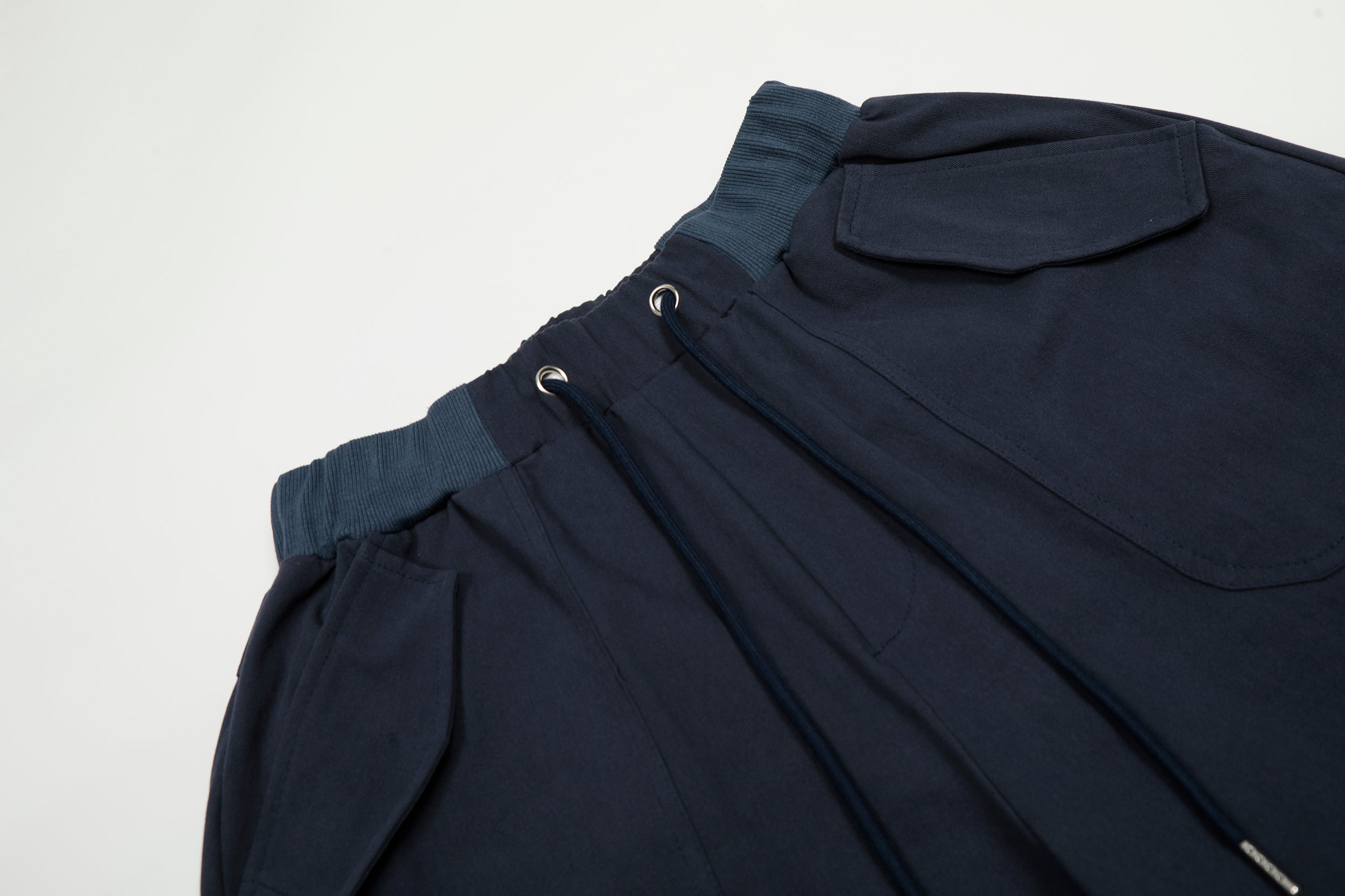 Omirad Utility Wide-Leg Cargo Pants | Navy Streetwear
