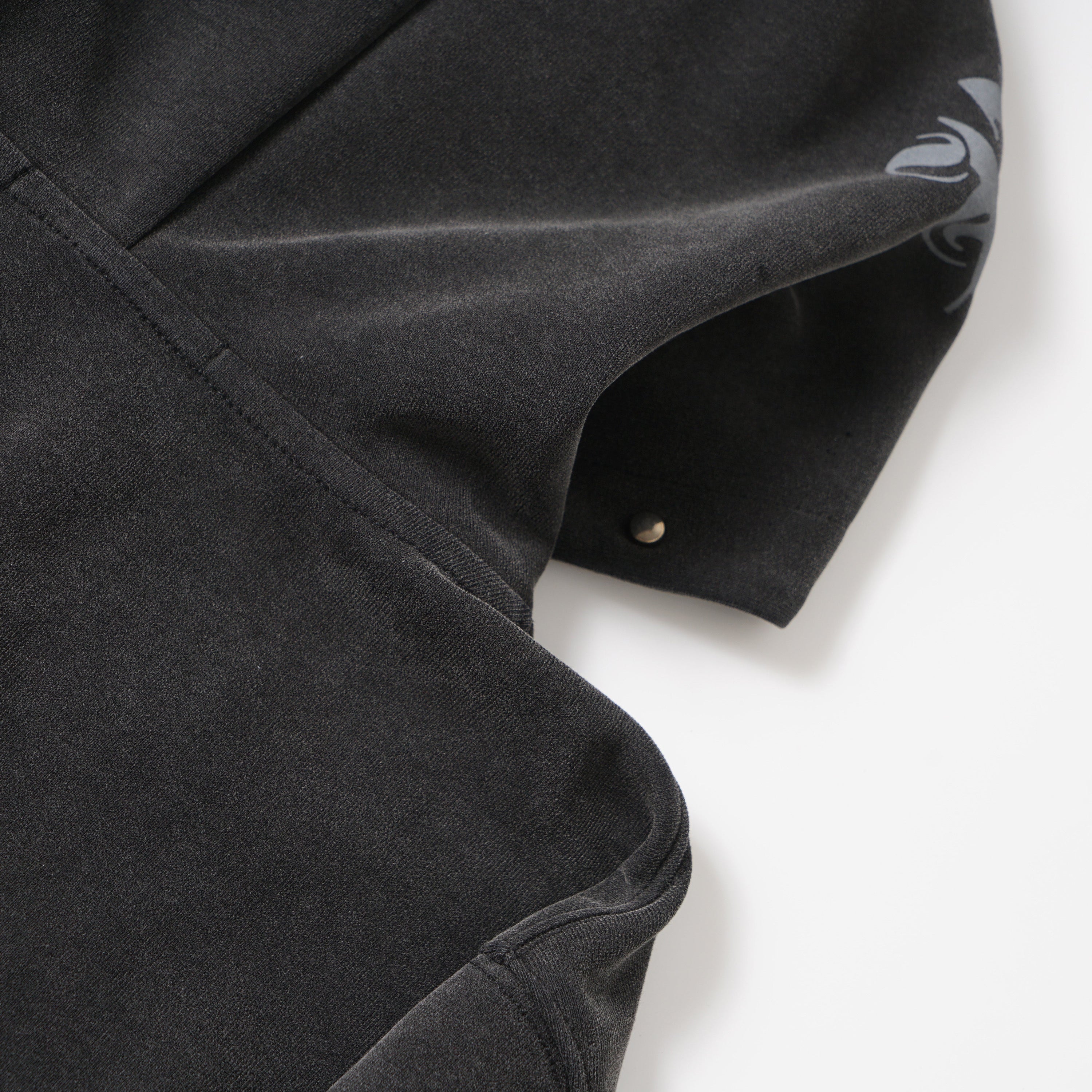 Omirad Punk Washed Zip Hoodie | Grunge Streetwear Cropped