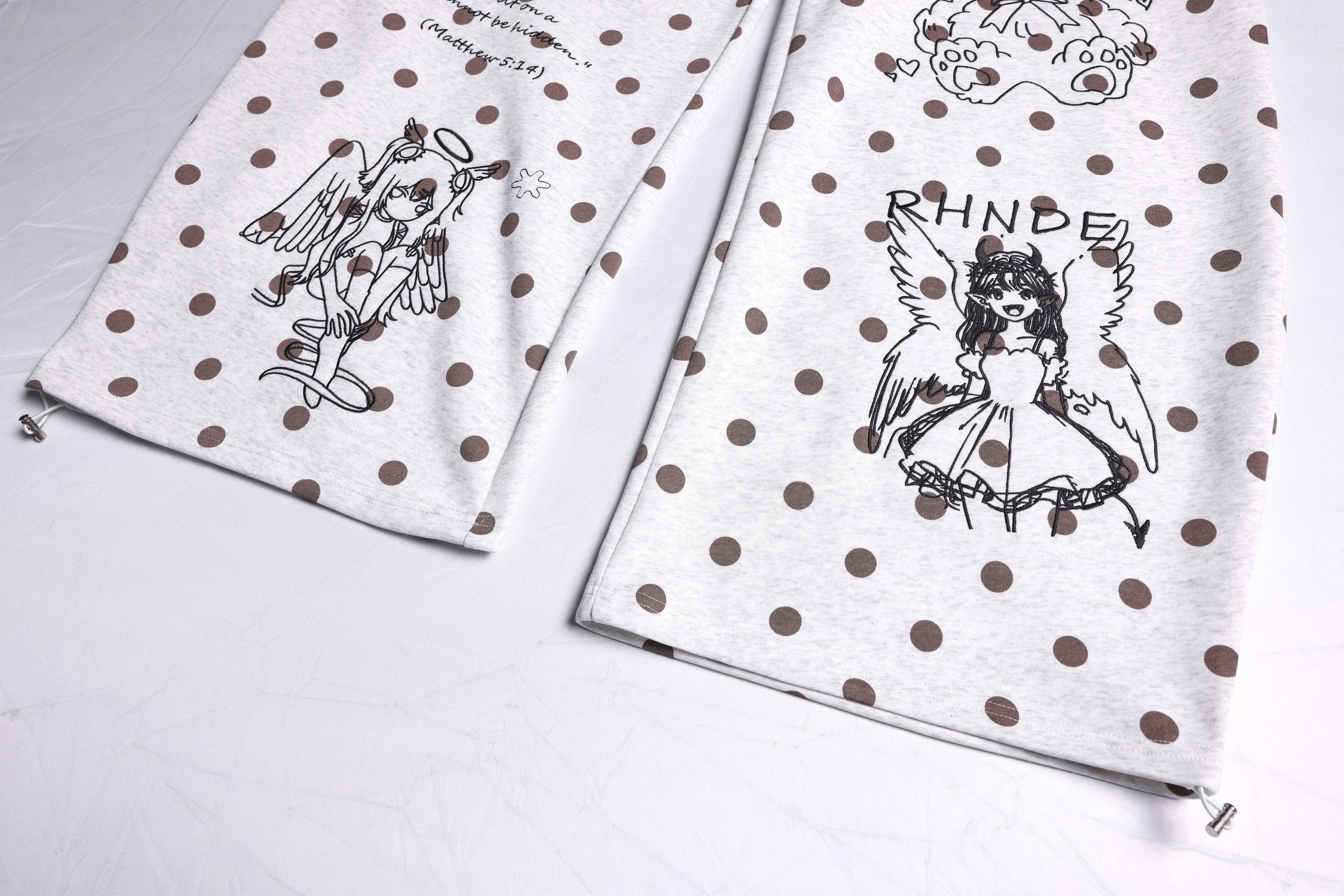 Y2K Graphic Polka Dot Wide-Leg Sweatpants | Omirad