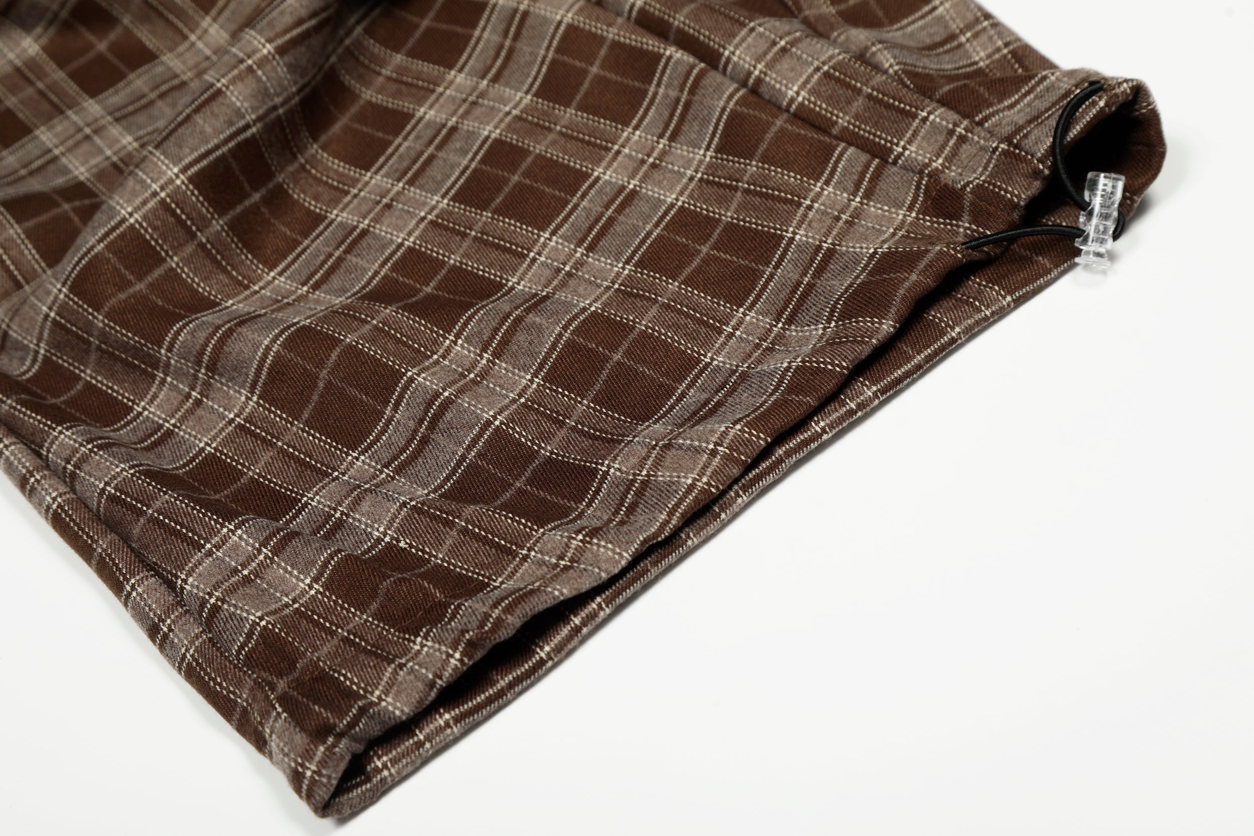 Omirad Brown Plaid Wide-Leg Pants | Streetwear Cargo Style