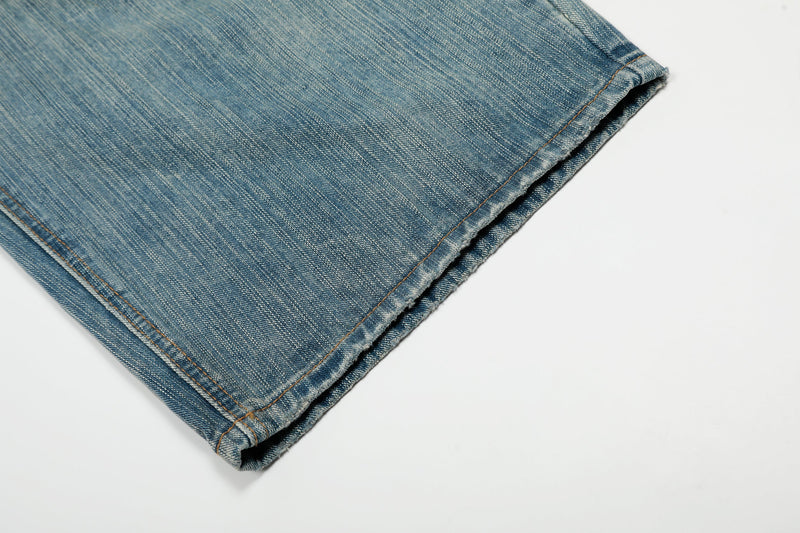 Omirad Draped Crease Wide-Leg Jeans | Oversized Denim