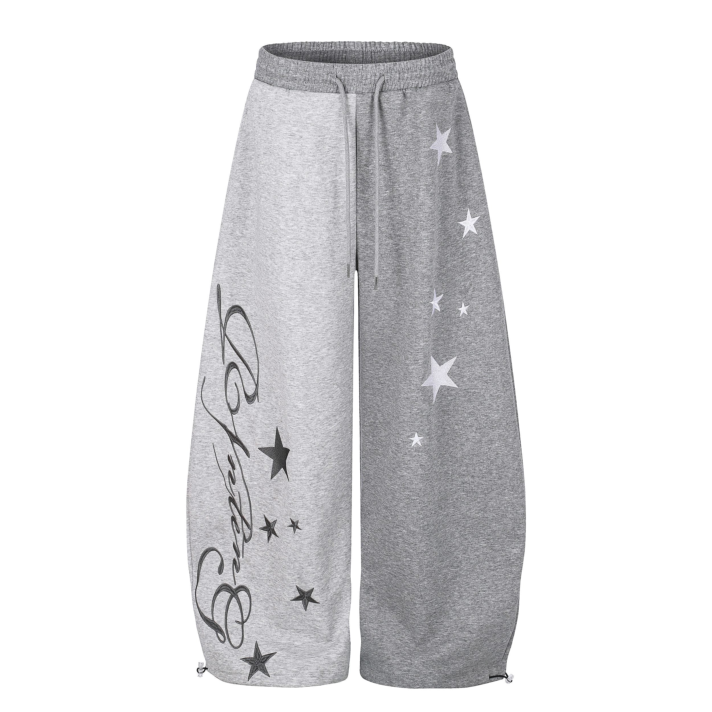 Star Gradient Wide-Leg Sweatpants | Y2K Streetwear