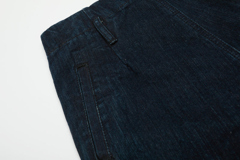 Omirad Split-Waist Wide-Leg Denim Jeans | Dark Wash