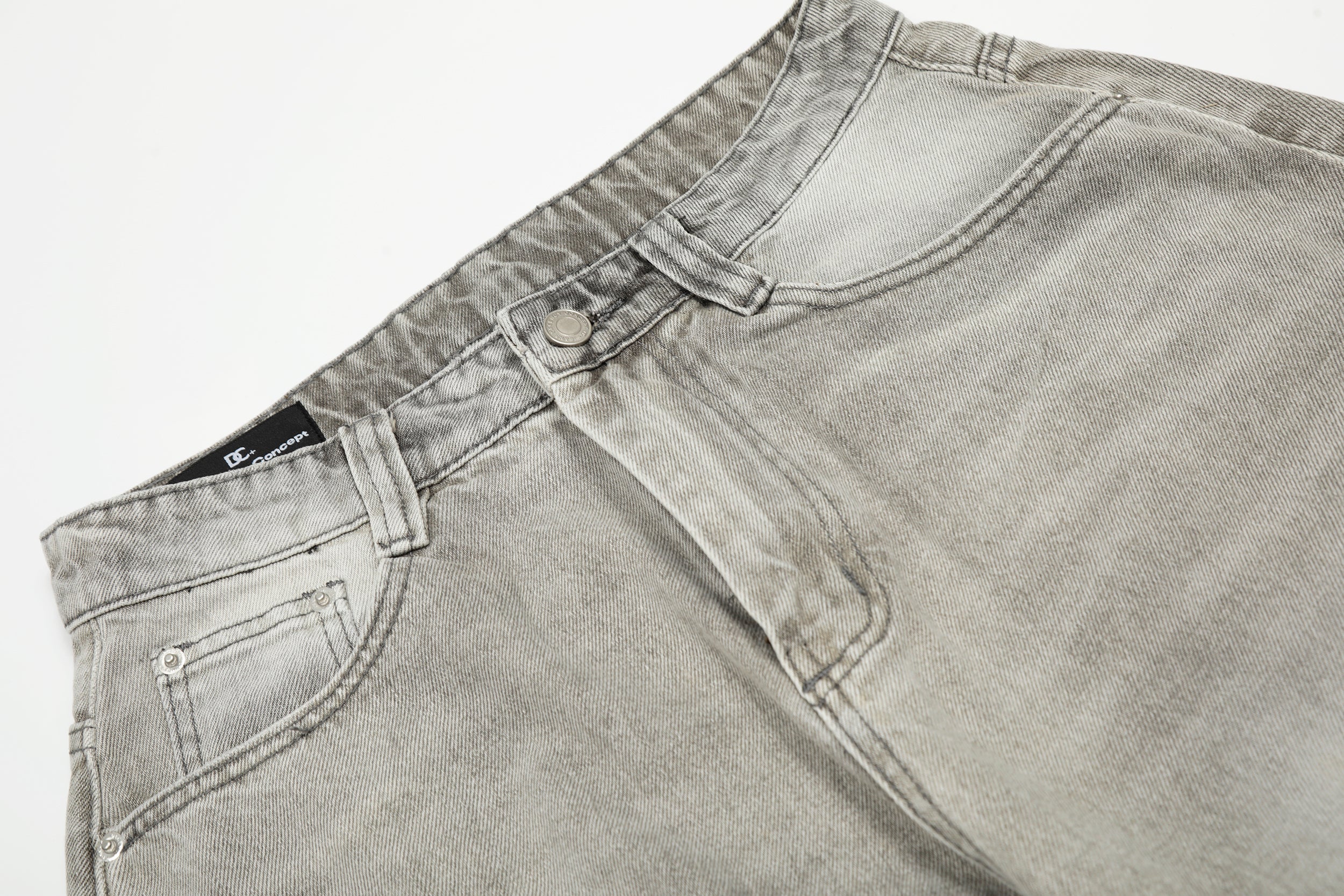Omirad Distressed Paint-Splash Wide-Leg Jeans | Streetwear