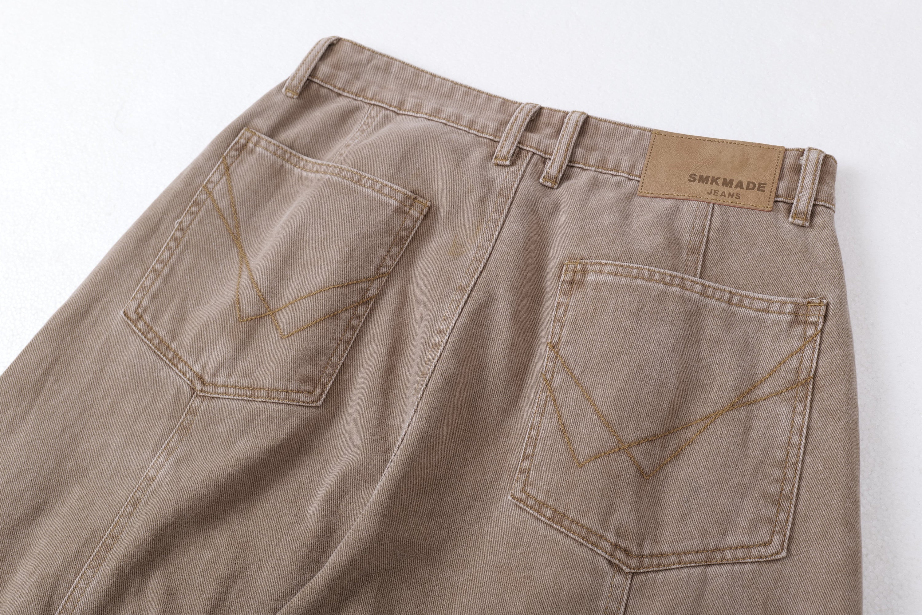 Curved-Panel Balloon Wide-Leg Jeans | Sculpted Streetwear Denim